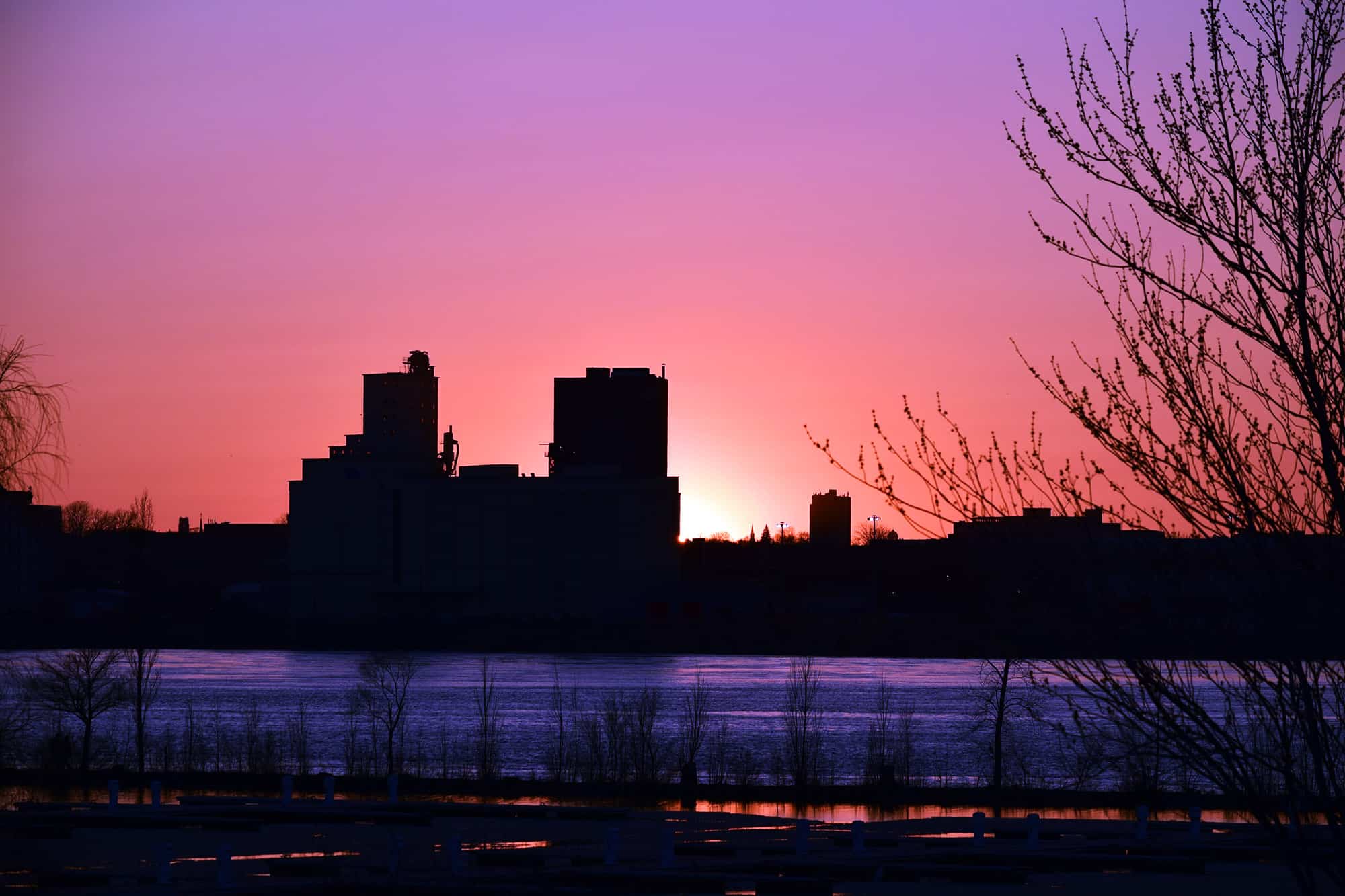 Purple Montreal Sunset MTL Spot