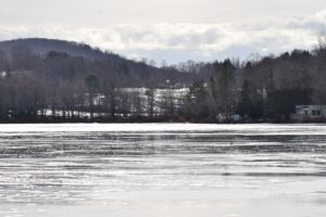 Lake next to mont bromont