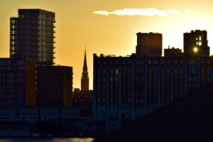 Montreal Church Sunset - Sunny Spring Day Montreal