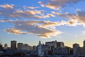 Sunset Montreal Skyline Beautiful
