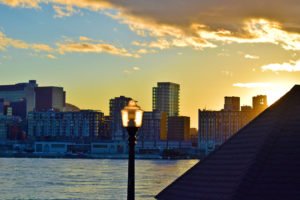 montreal rooftop sunset
