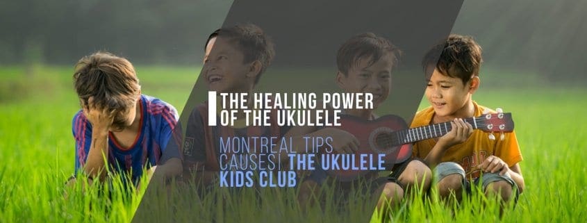 Kids playing Ukulele