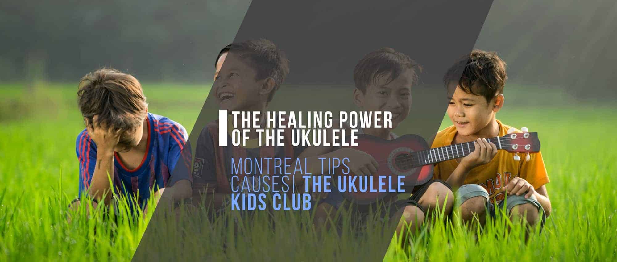 Kids playing Ukulele